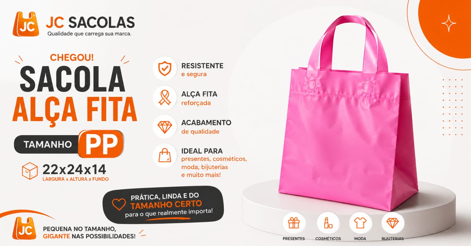 Anúncio de sacolas plásticas